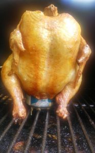 Pic of Beer Can Chicken on Grill