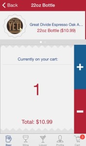 BrewDrop Screenshot Showing Cart - Beer Delivery in Austin