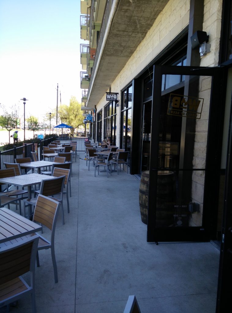 World of Beer Austin Patio Area