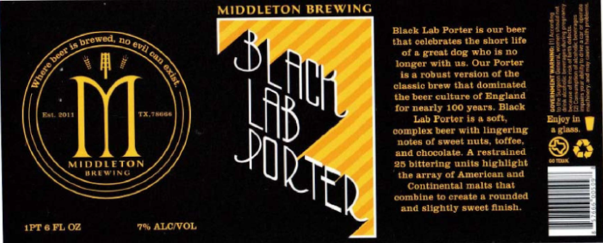 Middleton Black Label Porter