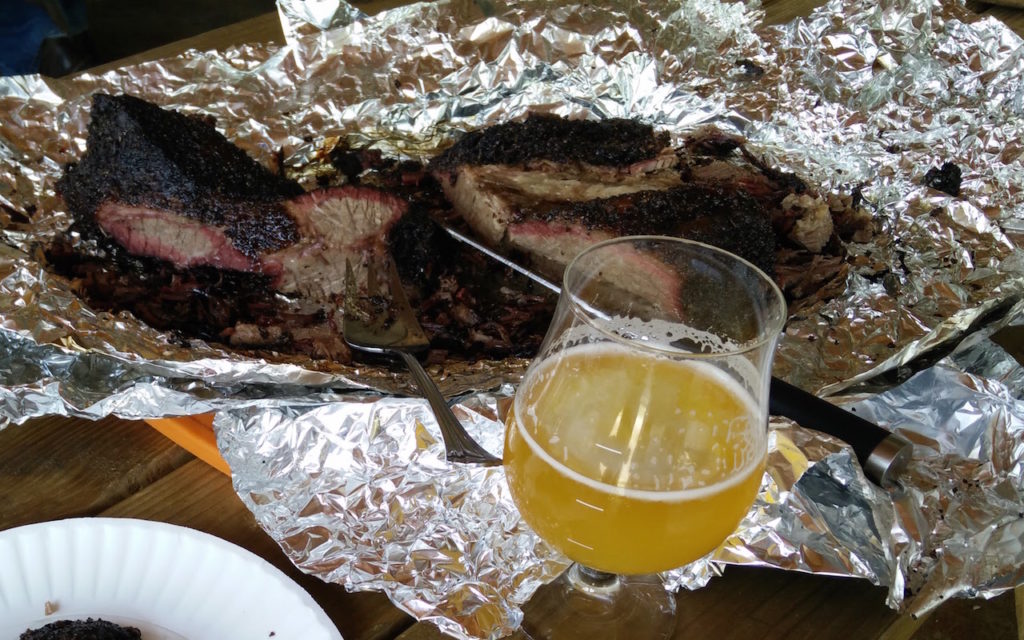 Picture of a Jester King Brewery Black Metal Beer Injected Brisket 20 hours later