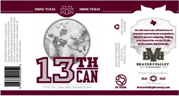 Label for Bravos Valley Brewery 13th Can