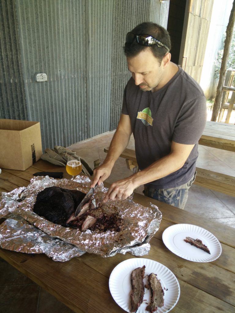 Picture of Jester King Black Metal Beer Injected Brisket Rich cutting
