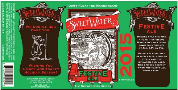 Label for Sweetwater Festive Ale