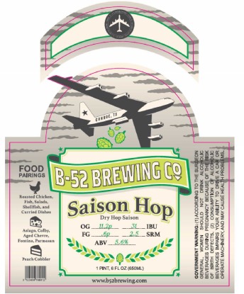 Label for B-52 - Saison Hop