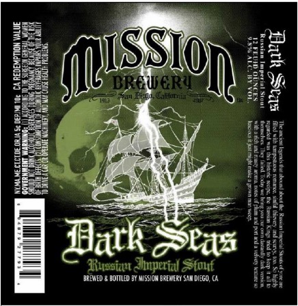 Label for Mission - Dark Seas Russian Imperial Stout