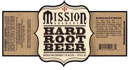 Label for Mission - Hard Root Beer