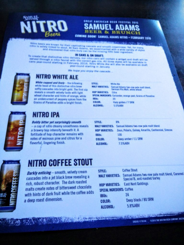 Sam Adams Nitro Beers