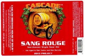 TABC Label for Cascade - Sang Rouge Northwest Style Sour