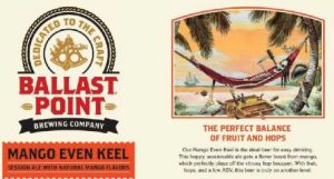 Label for Ballast Point Mango Even Keel