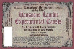 Label for Hanssens Lambic Cassis