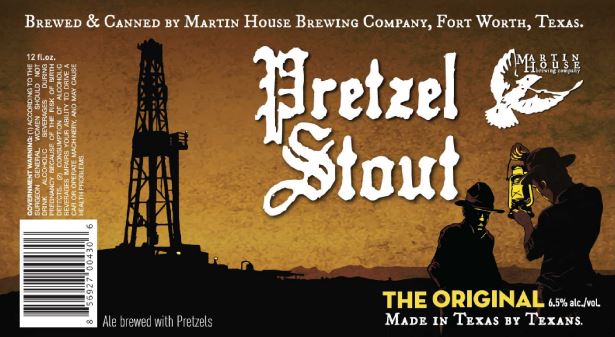 Label for Martin House Pretzel Stout