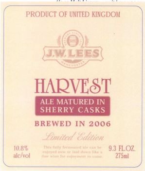 TABC Label and Brewery Approvals January 8 2016- JW Lees Harvest Sherry