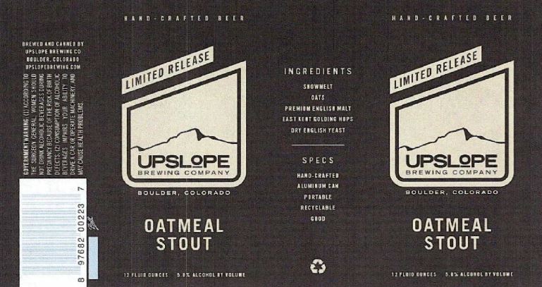 TABC Label for Upslope oatmeal stout