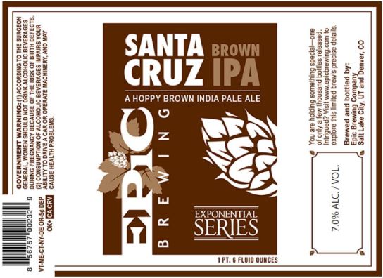 TABC Label for epic santa cruz