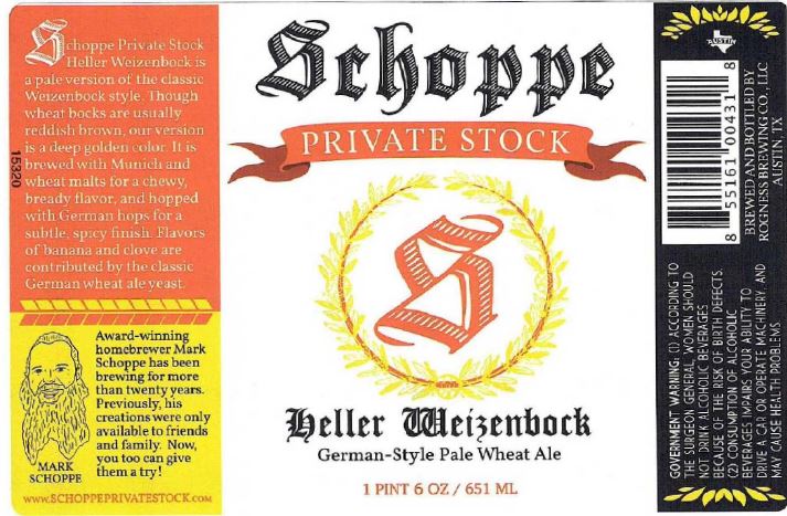 TABC Label for rogness schope