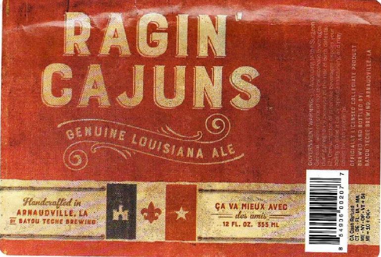 bayou teche ragin' cajun TABC Label and Brewery Approvals March 4 2016