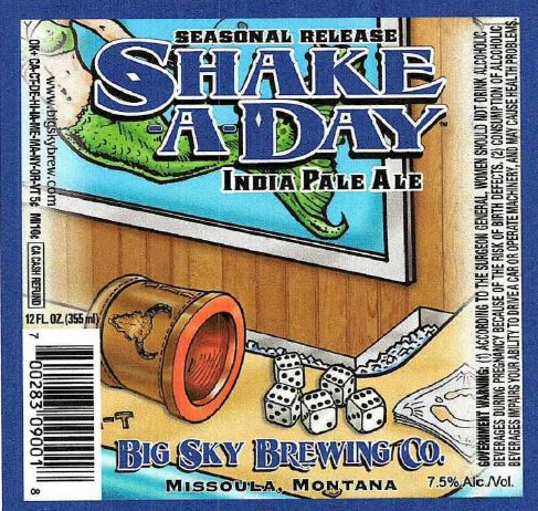 big sky shake a day TABC Label and Brewery Approvals March 4 2016