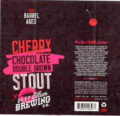 deep ellum cherry chocolate double brown stout