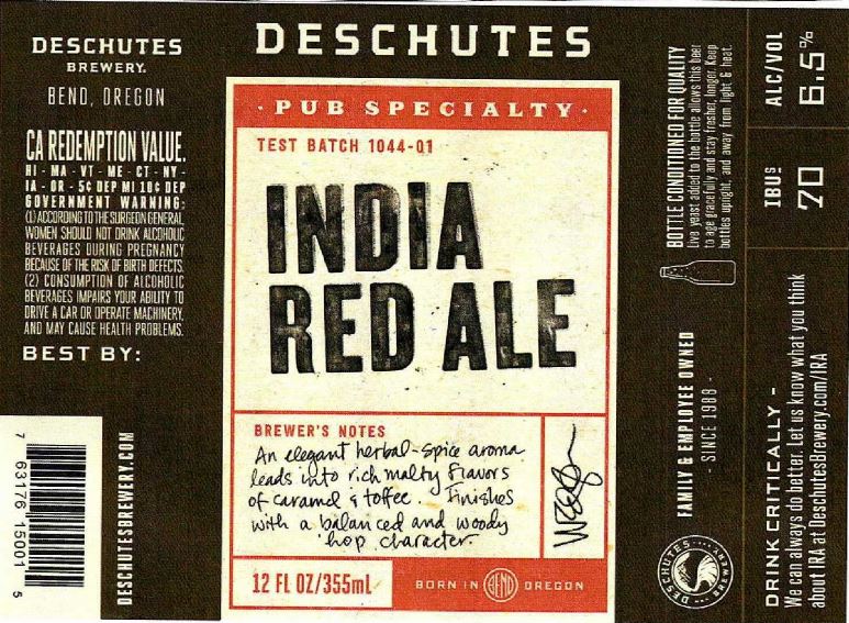 deschutes india red ale