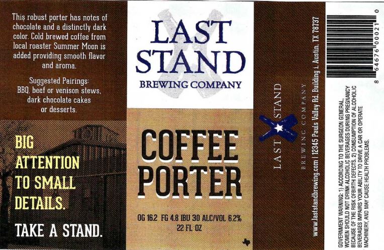 last stand coffee porter
