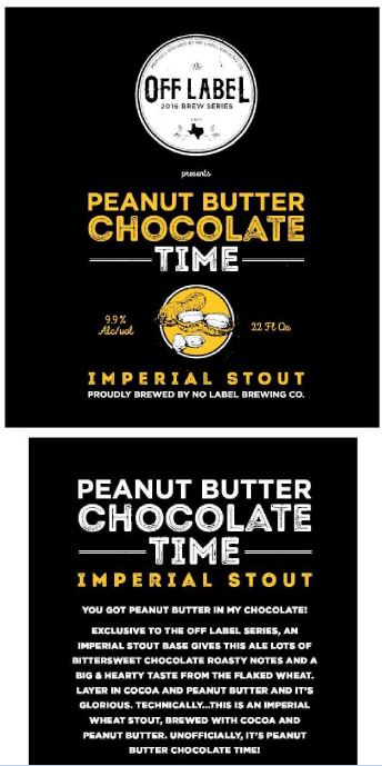 no label peanut butter chocolate time