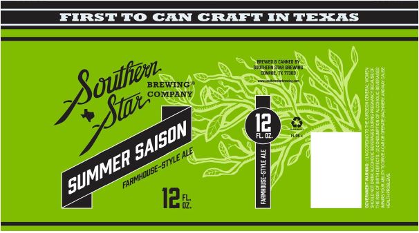 southern star southern saison TABC Label and Brewery Approvals May 20 2016