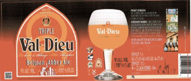 val dieu triple TABC Label and Brewery Approvals July 22 2016