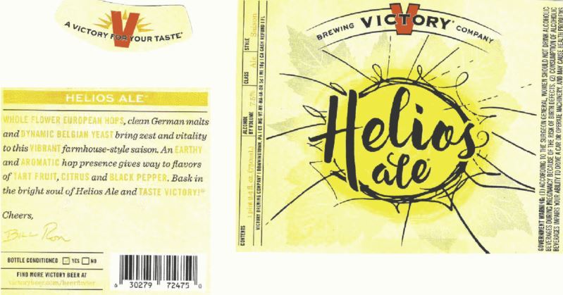 victory helios TABC Label and Brewery Approvals Aug 12 2016