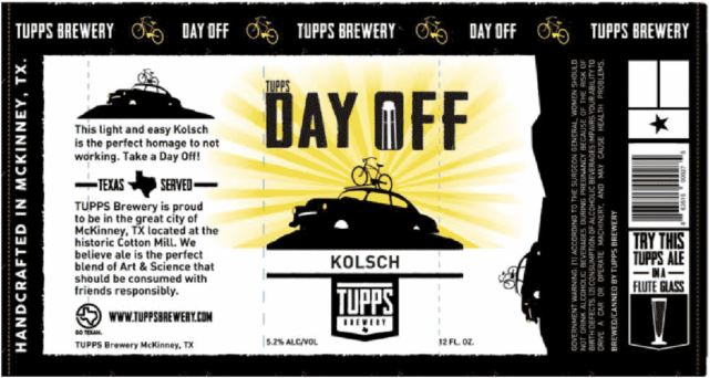 tupps-day-off TABC Label and Brewery Approvals Nov 18th 2016