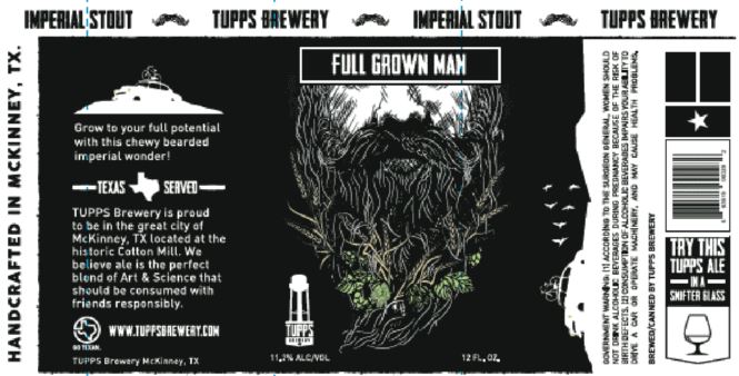 tupps-full-grown-man TABC Label and Brewery Approvals Dec 9th 2016