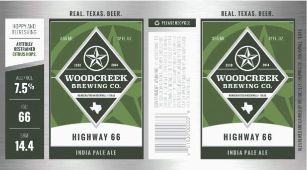 woodcreek-highway-66 TABC Label and Brewery Approvals Dec 9th 2016