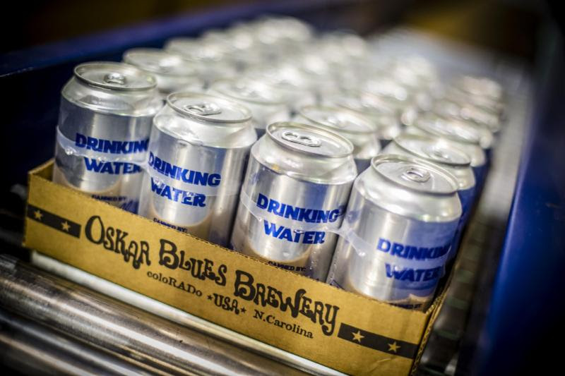 Oskar Blues Brewery Canned water