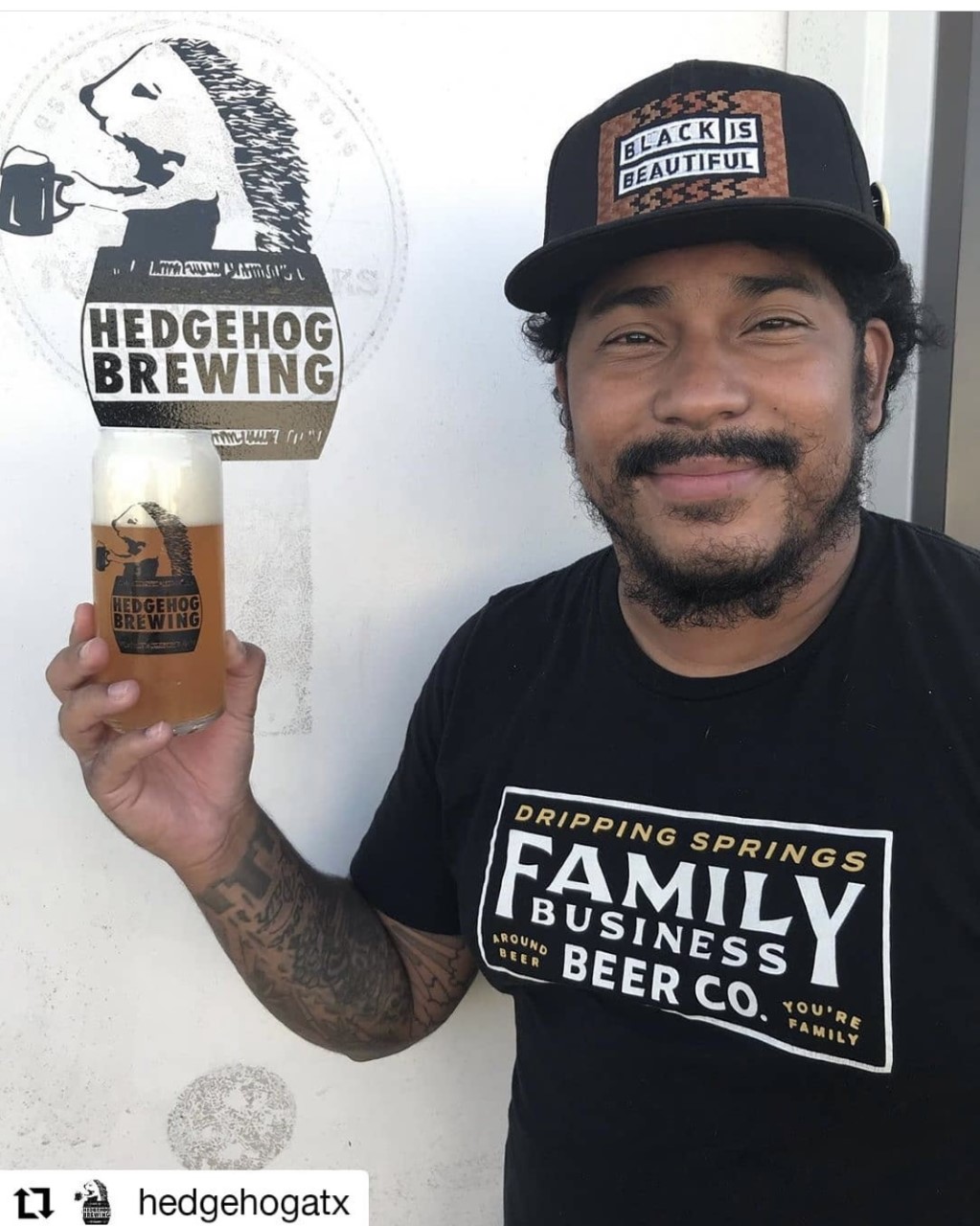 Marvis Dixon at Hedgehog Brewing, photo credit Hedgehog Brewing