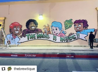Mural at The Brewtique by @brikslovesyou, photo credit The Brewtique