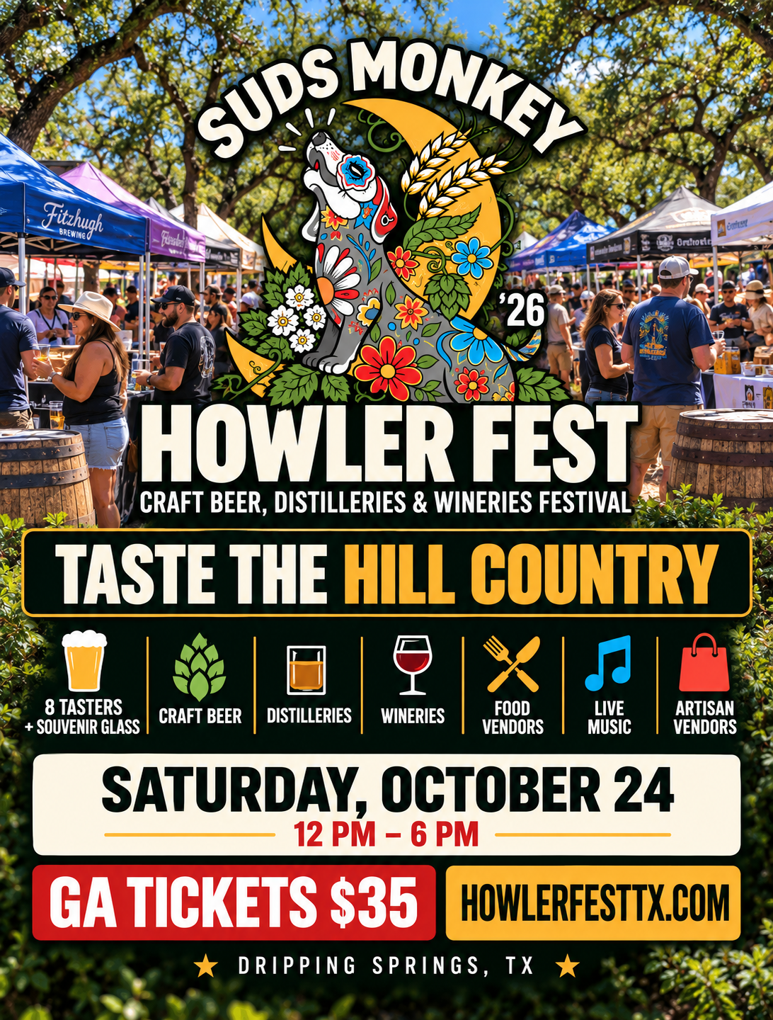 Suds Monkey Howler Fest Poster